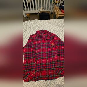 Ralph Lauren Red and Blue Plaid Men's Shirt